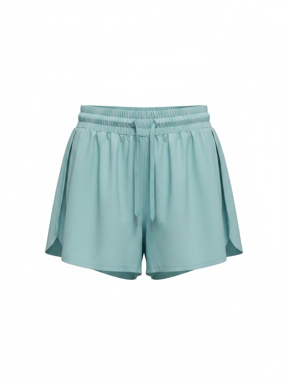 GB Women Aqua Blue Smocked Waist Athletic Flowy Skort Shorts Size L